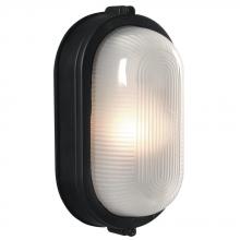  305114 BLK - Cast Aluminum Marine Light - Black w/ Frosted Glass